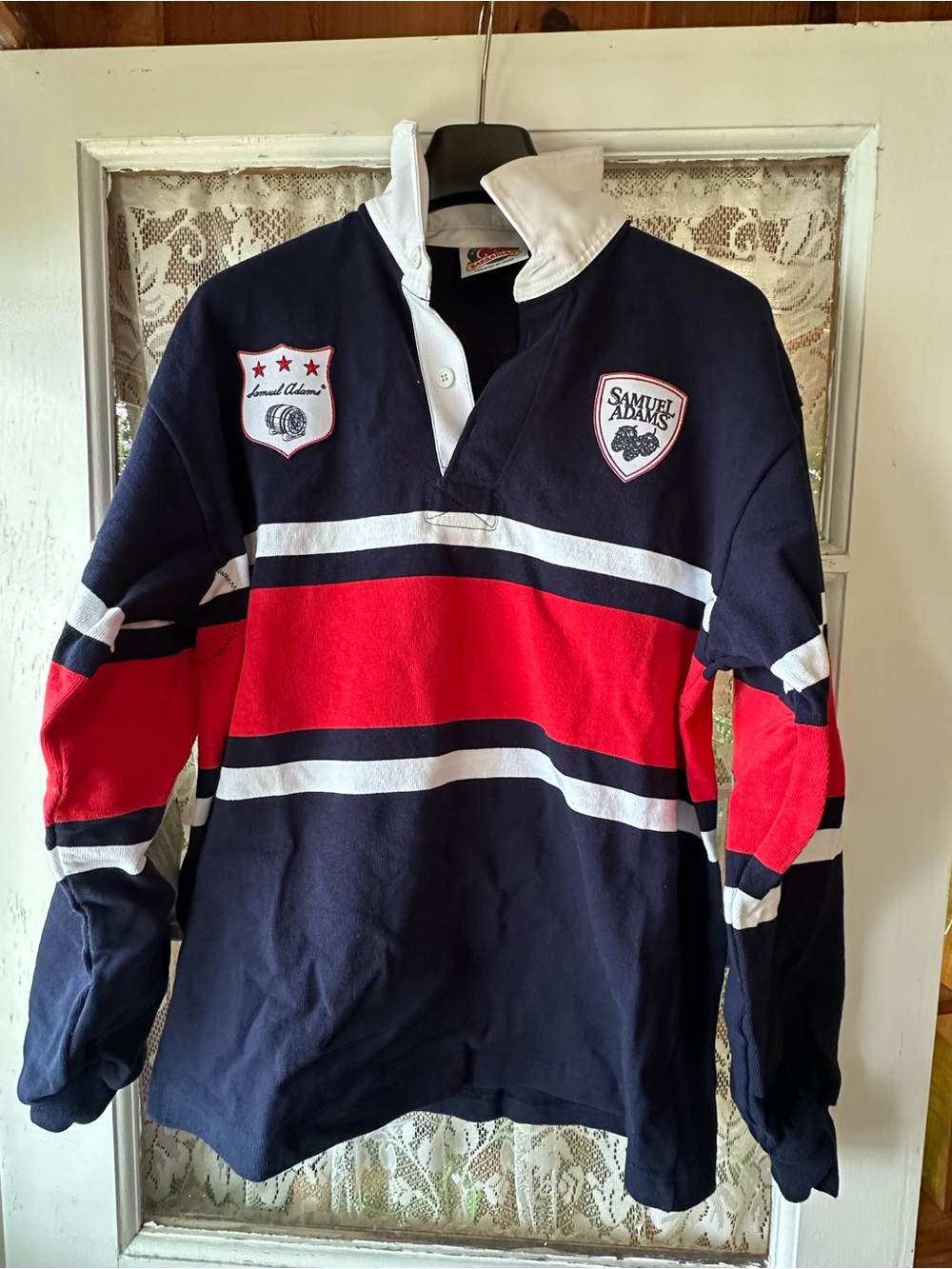 Samuel Adams Navy, Red & White Rugby Shirt